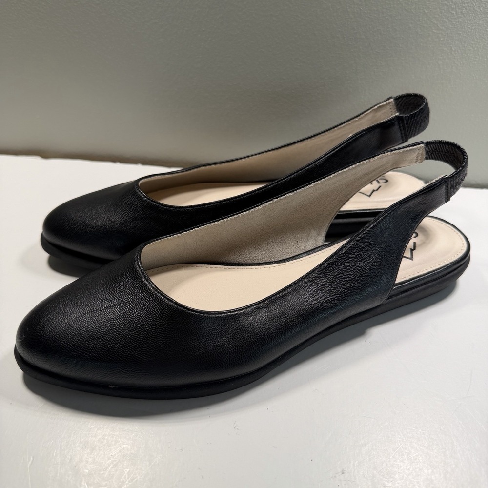 Cliffs By White Mountain Women's 7.5 Black Sling back Closed Toe Flats